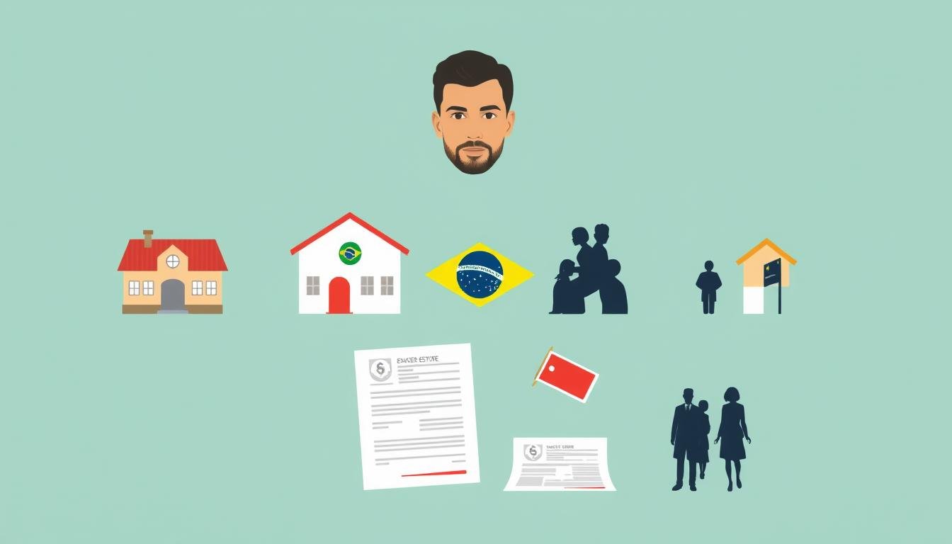 Representação do caso de inventário do jogador Fulano de Tal com símbolos de divisão patrimonial - diferença entre herança e meação