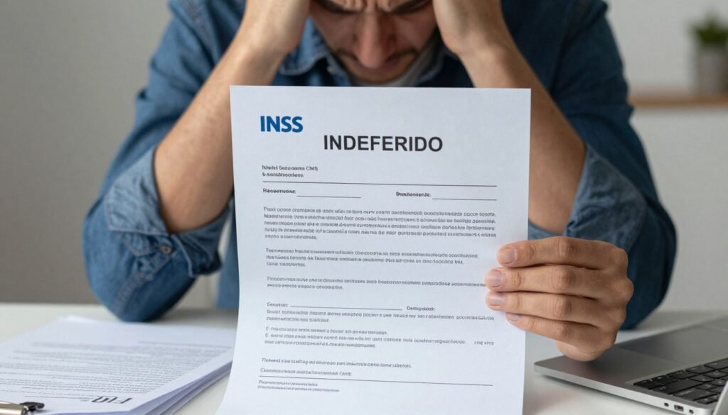 Pessoa recebendo notificação de indeferimento de benefício do INSS devido a problemas no CNIS Pessoa recebendo notificação de indeferimento de benefício do INSS devido a problemas no CNIS