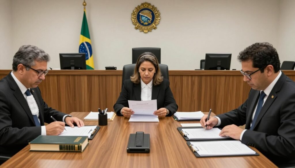 Tribunal julgando caso de aposentadoria do professor, representando jurisprudência sobre o tema