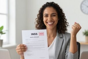 Professor feliz comemorando aprovação da aposentadoria